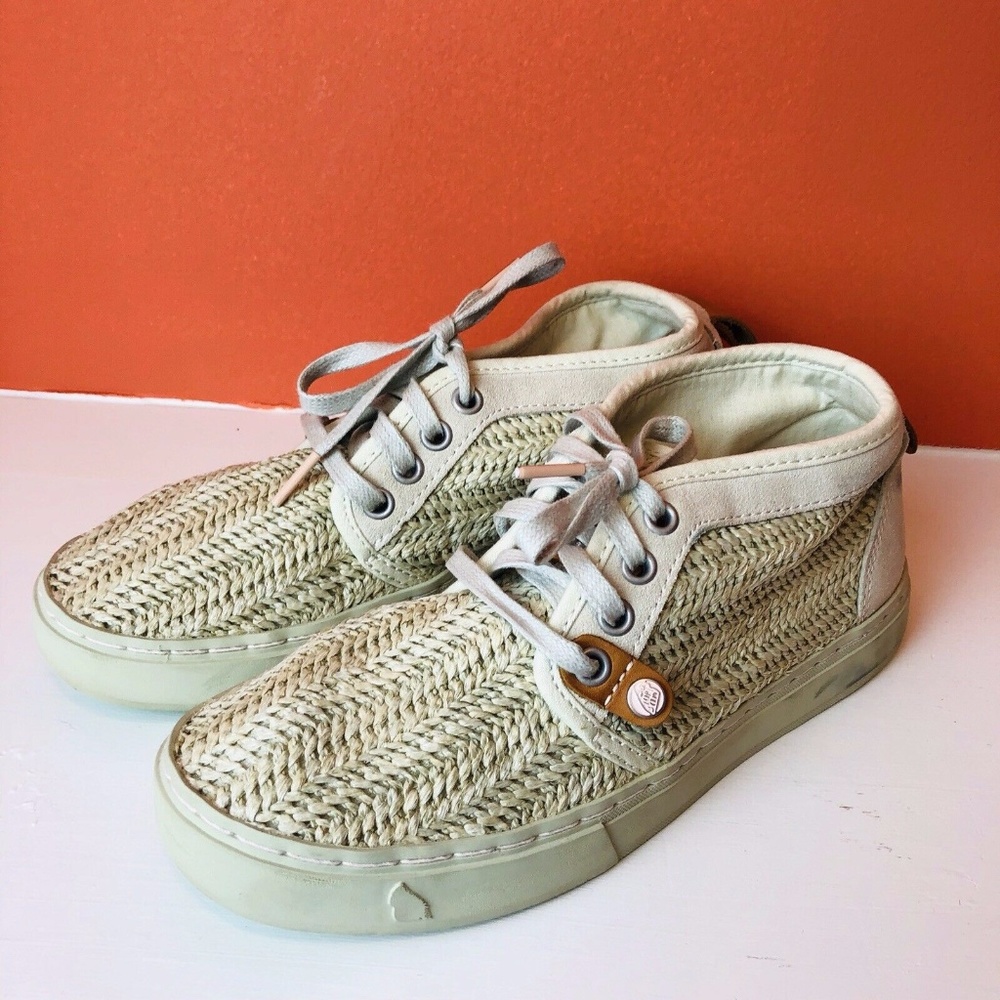 Satorisan Heisei Ivory Raffia Sneakers US Size 6